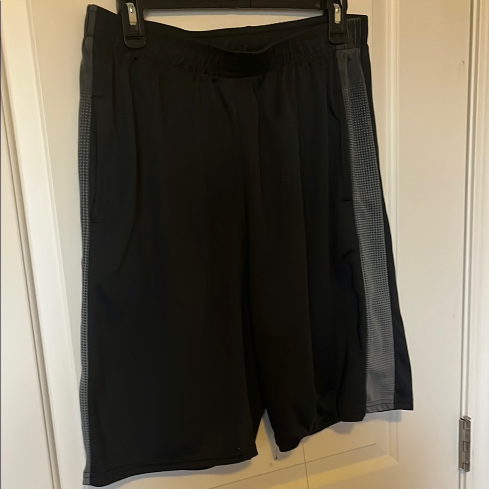 Big Boys’ Black and Gray Athletic Shorts